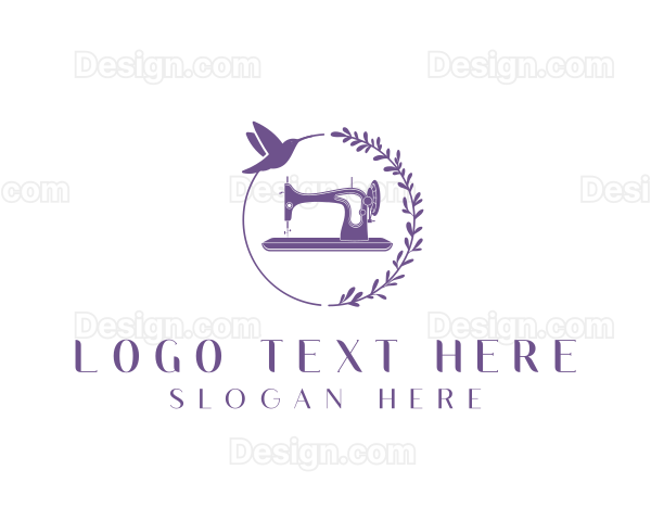 Bird Sewing Machine Tailor Logo