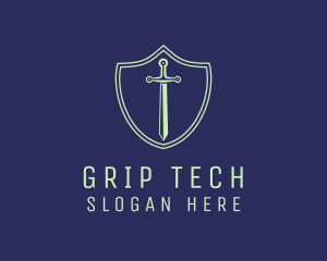 Tech Sword Shield logo design