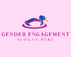 Colorful Mallard Duck logo