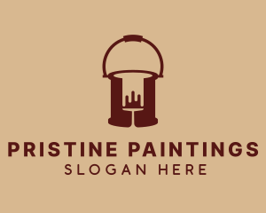 Paint Bucket Painting logo design