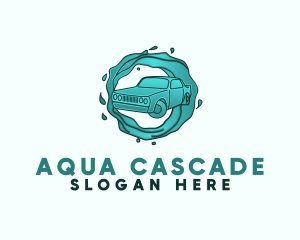 Aqua Car Wash Service logo design