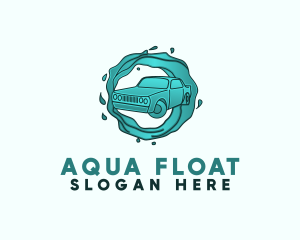 Aqua Car Wash Service logo design