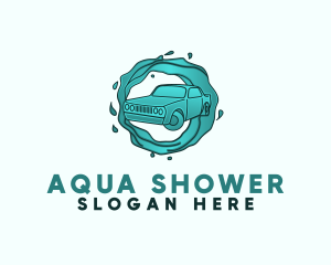 Aqua Car Wash Service logo design