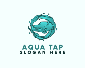 Aqua Car Wash Service logo design