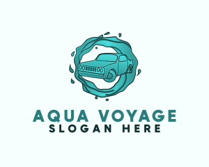 Aqua Car Wash Service logo design