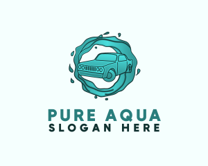 Aqua Car Wash Service logo design