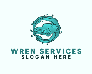 Aqua Car Wash Service logo design