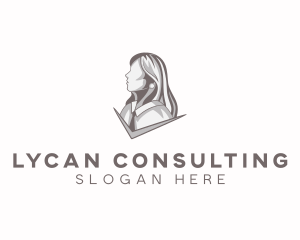 Female Recruitment Executive logo design