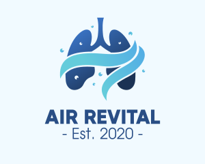 Clean Respiratory Lungs logo design