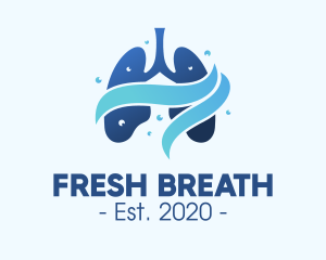 Clean Respiratory Lungs logo design