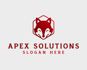 Wild Fox Hexagon logo design