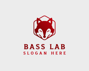 Wild Fox Hexagon logo design