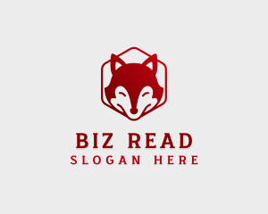 Wild Fox Hexagon logo design