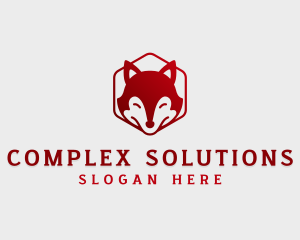 Wild Fox Hexagon logo design