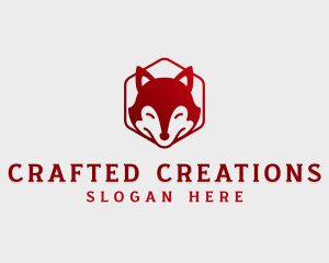 Wild Fox Hexagon logo design