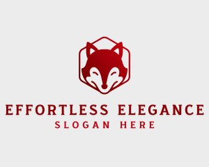 Wild Fox Hexagon logo design