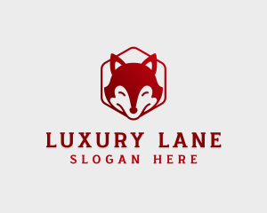 Wild Fox Hexagon logo design