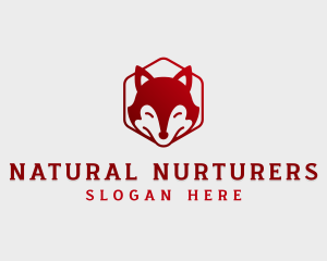 Wild Fox Hexagon logo design