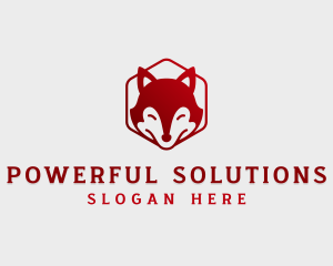 Wild Fox Hexagon logo design