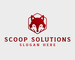 Wild Fox Hexagon logo design