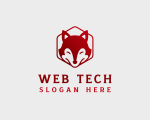 Wild Fox Hexagon logo design