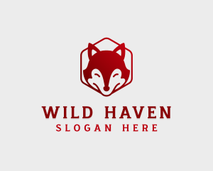 Wild Fox Hexagon logo design