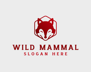 Wild Fox Hexagon logo design