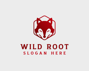 Wild Fox Hexagon logo design