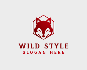 Wild Fox Hexagon logo design