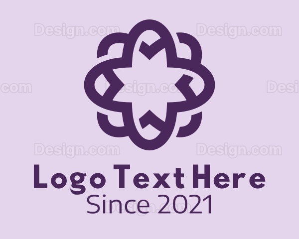 Violet Flower Massage Logo