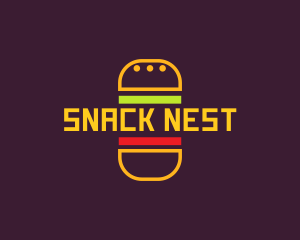 Snack Burger Meal logo design