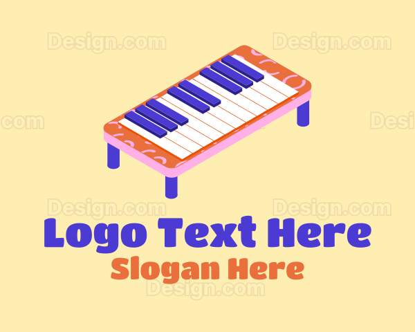 Toy Piano Keyboard Logo