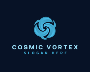 Water Vortex Whirlpool logo design