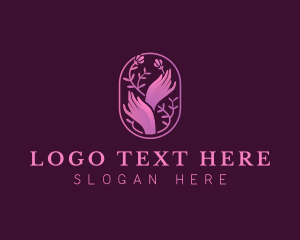 Flower Elegant Hand logo