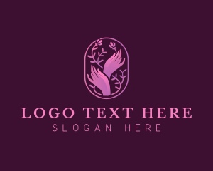 Flower Elegant Hand Logo