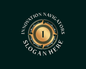 Elegant Navigation Compass logo design