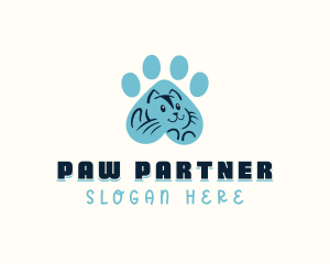 Feline Cat Paw logo design