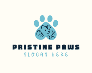 Feline Cat Paw logo design