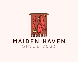 Medieval Maiden Banner Flag logo