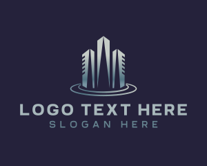 Modern Skyscraper Building Logo