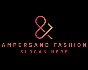 Upscale Ampersand Type logo