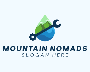 Mountain & Sea Wrench logo design