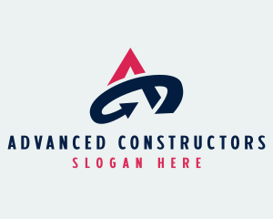 Logistics Arrow Letter A logo design