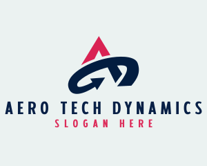 Logistics Arrow Letter A logo design