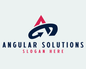 Logistics Arrow Letter A logo design