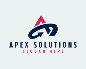 Logistics Arrow Letter A logo design