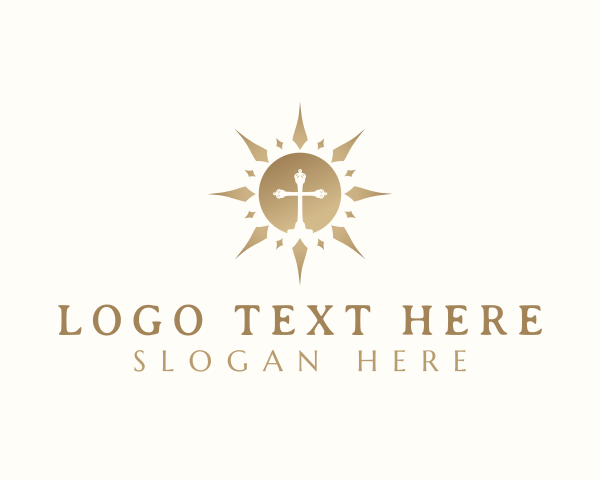 Sun Religious Cross logo