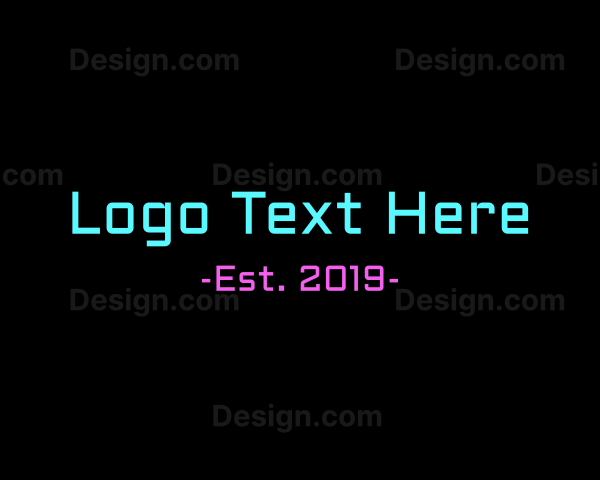 Neon Tech Wordmark Logo