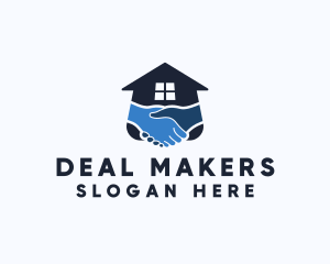 Housing Real Estate Handshake logo design