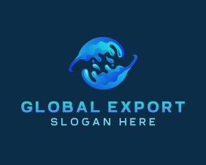 Global Water Splash logo design